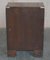 Military Campaign Style Side Table Sized Chest of Drawers in Burr Walnut, Image 12
