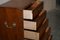 Military Campaign Style Side Table Sized Chest of Drawers in Burr Walnut 16