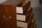 Military Campaign Style Side Table Sized Chest of Drawers in Burr Walnut, Image 16