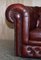 Oxblood Leather Chesterfield Gentleman's Club Armchairs, Set of 2 4