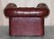 Oxblood Leder Chesterfield Gentleman's Club Sessel, 2er Set 12