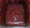 Oxblood Leather Chesterfield Gentleman's Club Armchairs, Set of 2 18