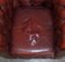 Oxblood Leder Chesterfield Gentleman's Club Sessel, 2er Set 18