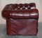Oxblood Leather Chesterfield Gentleman's Club Armchairs, Set of 2 11