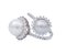 18 Karat White Gold Ring with Diamonds & Pearls 4