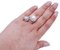 18 Karat White Gold Ring with Diamonds & Pearls, Image 6