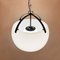 Italian Opaline Glass & Metal Omega Ceiling Light by Magisretti for Artemide, 1962 11