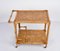 Mid-Century Italian Bamboo and Rattan Rectangular Serving Trolley, 1960s, Image 13