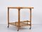 Mid-Century Italian Bamboo and Rattan Rectangular Serving Trolley, 1960s, Image 9