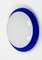 Mid-Century Italian Round Blue and White Murano Glass Sconce, 1970s, Image 11