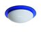 Mid-Century Italian Round Blue and White Murano Glass Sconce, 1970s, Image 6