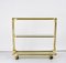Mid-Century Italian Three-Tier Brass and Smoked Glass Bar Cart from Morex, 1970s, Image 11