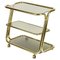 Mid-Century Italian Three-Tier Brass and Smoked Glass Bar Cart from Morex, 1970s, Image 2