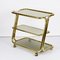 Mid-Century Italian Three-Tier Brass and Smoked Glass Bar Cart from Morex, 1970s 3