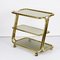 Mid-Century Italian Three-Tier Brass and Smoked Glass Bar Cart from Morex, 1970s, Image 3