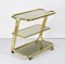 Mid-Century Italian Three-Tier Brass and Smoked Glass Bar Cart from Morex, 1970s, Image 5