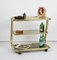 Mid-Century Italian Three-Tier Brass and Smoked Glass Bar Cart from Morex, 1970s, Image 17