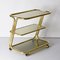 Mid-Century Italian Three-Tier Brass and Smoked Glass Bar Cart from Morex, 1970s, Image 7