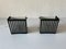 Modernist Black Square Metal and Glass Sconces from SSR, Germany, 1970s 5
