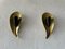 Mid-Century Leaf Shaped Brass Sconces, Germany, 1950s, Set of 2, Image 10