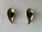 Mid-Century Leaf Shaped Brass Sconces, Germany, 1950s, Set of 2, Image 1