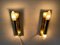 Minimalistische Mid-Century Modern 2-seitige Messing Wandlampen von Doria, 1960er, 2er Set 10