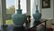 Celadon Green Ceramic Table Lamps from Cardinal, 1958, Set of 2 5
