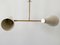 Mid-Century Modern Sputnik Hängelampe mit Zwei Leuchten, Österreich, 1950er 16