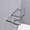 Vintage Crystal & Brass Wall-Mounted Console Table from Cristal Art, Italy, Image 8