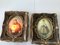 Illuminated Paintings, 1950s, Ceramics and Domed Glass, Framed, Set of 2 10