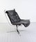 Chaise Falcon Vintage en Chrome et Cuir par Sigurd Ressell pour Vatne Lenestolfabrikk 1