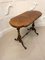 Antiker viktorianischer freistehender Tisch aus Nusswurzelholz mit Intarsien 2