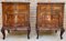 French Louis XV Style Walnut & Marquetry Bedside Tables, Set of 2 1