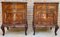 French Louis XV Style Walnut & Marquetry Bedside Tables, Set of 2, Image 1