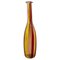 Bouteille / Vase en Verre de Murano Soufflé avec Motif Rayé Polychrome, 1960s 1