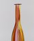 Murano Bottle / Vase in Mouth Blown Art Glass With Polychrome Striped Design, 1960s 5