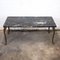 Black Egyptian Marble Coffee Table on Brass Legs, 1920s, Image 5