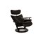 Schwarzer Leder Relax Function Sessel und Hocker von Stressless, 2er Set 3