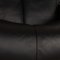 Poltrona e sgabello in pelle nera di Stressless, set di 2, Immagine 4