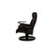 Schwarzer Leder Relax Function Sessel und Hocker von Stressless, 2er Set 13