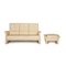 Cream Leather Variomed Sofa Set from Himolla, Set of 2 1