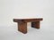Tavolino o panca brutalista in legno di quercia massiccio, Francia, anni '70, Immagine 1