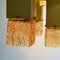 Cubic Amber Glass & Metal Chandelier from Stilnovo 5