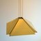 Brass Square Adjustable Pendant from Dijkstra, 1970s, Image 3
