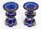 Enamelled Bohemian Crystal Bottle and Cup, Set of 3 4