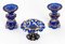 Enamelled Bohemian Crystal Bottle and Cup, Set of 3 7