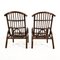 Italian Bamboo Armchairs with Longhi Rattan Footrest, 1970s, Set of 2 5