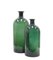 Green Antique Glass Bottles, 1900s, Set of 2 1