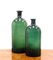 Green Antique Glass Bottles, 1900s, Set of 2 2