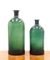 Grüne Antike Glasflaschen, 1900er, 2er Set 4